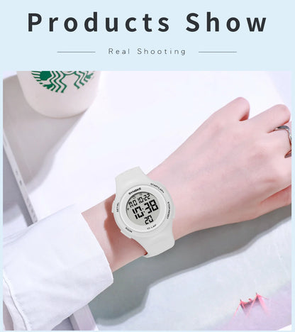 SYNOKE Women's Watches Thin Luxury Swim Waterproof Digital Sport Watch For Men LED Electronic Clock Multifunc Diving Wristwatch - BeeTrendyShop.COM