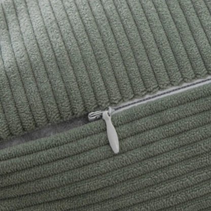 Corduroy Wedge Triangle Headboard Bolster Pillow 100x40x12cm – Back Support Reading Cushion with Side Pockets