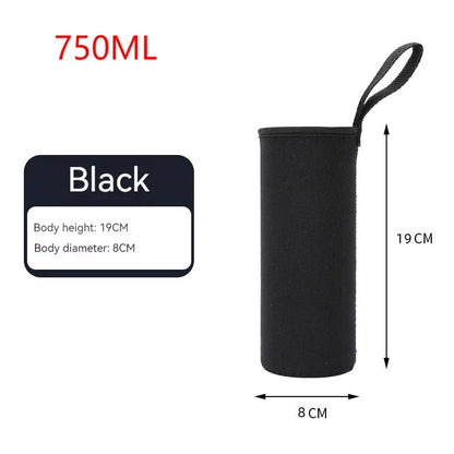 Neoprene Water Bottle Holder Bag 750ML/1000ML/1500ML – Insulated Pouch with Adjustable Strap