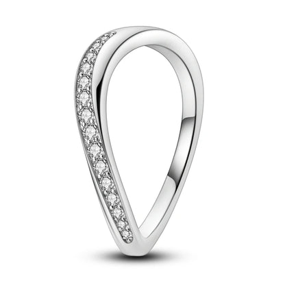 925 Sterling Silver Zircon Star Geometric Ring – Engagement Jewelry for Women
