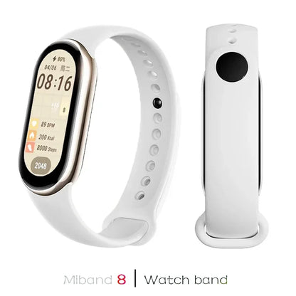 Silicone Sport Watchband for Xiaomi Mi Band 8 & 9 NFC – Waterproof Replacement Strap