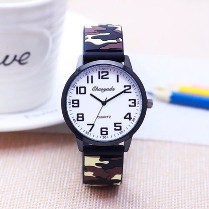 man high school students fashion personality super cool military camouflage watches men's boys big digital dial wrist watches - BeeTrendyShop.COM