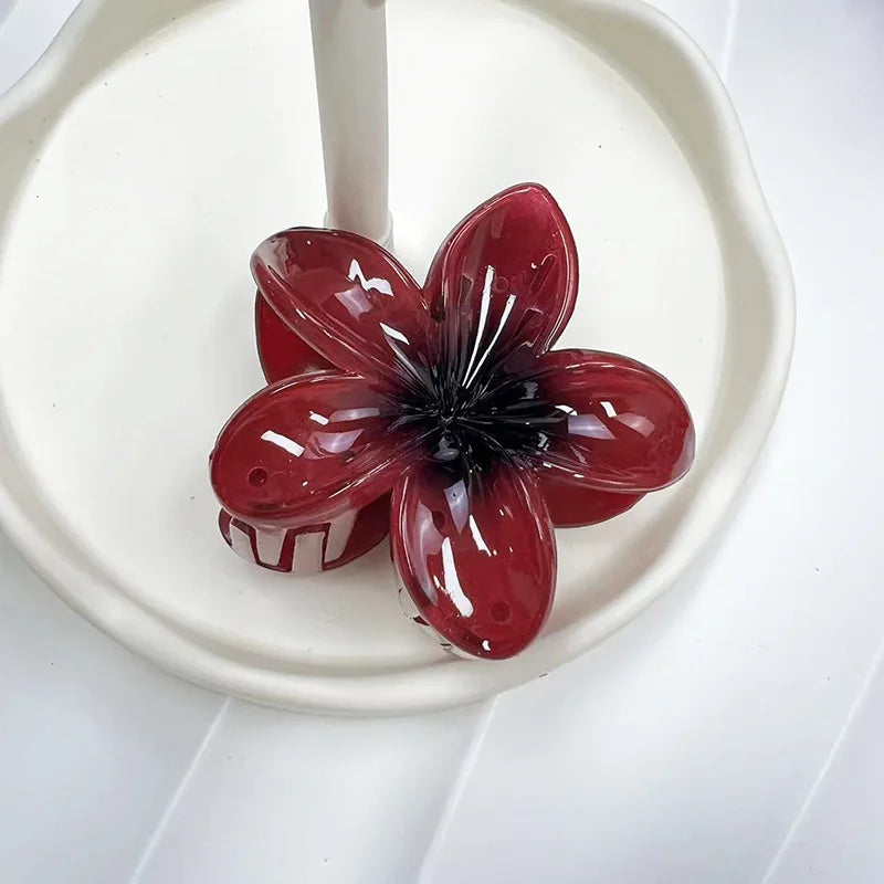 Large Flower Hair Claw Clip – Matte Sweet Barrette for Women & Girls