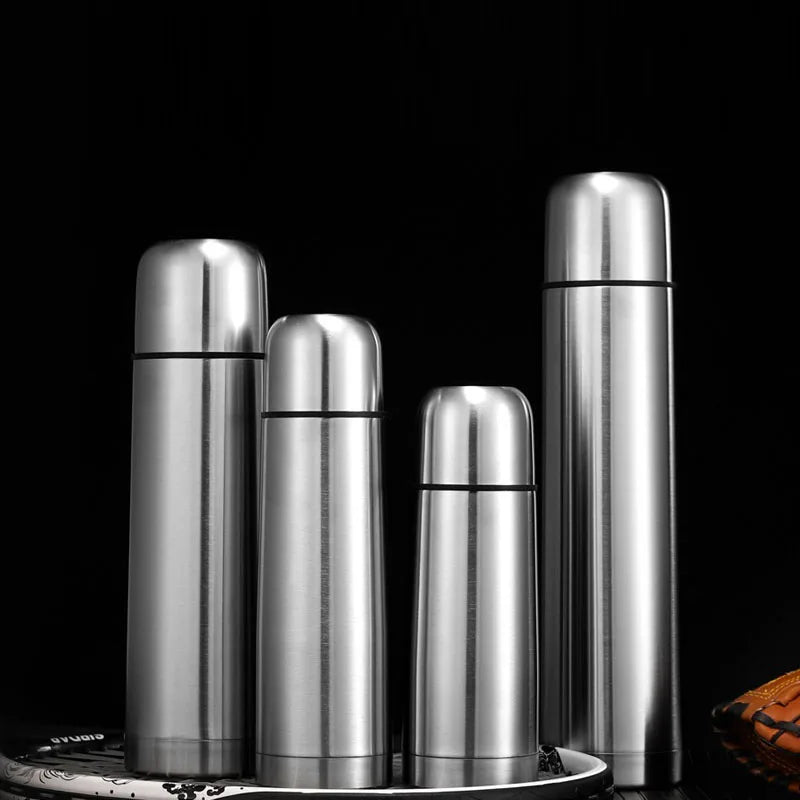 Portable Double Layer Thermal Mug – Stainless Steel Food Thermos with Tea Heating Cup