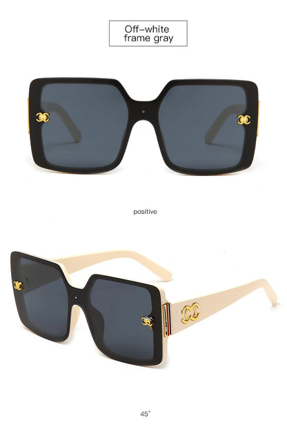 MERCELYN Luxury Glamour Sunglasses – UV400 Oversized Square Designer Style
