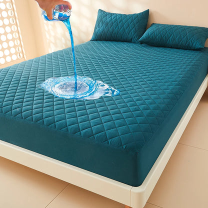 1pc 3D Air Fabric Thick Mattress Cover, 100% Waterproof Mattress Protector, Soft and Breathable Fitted Bed Sheet (No Pillowcase) - BeeTrendyShop.COM