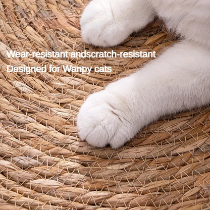 Rattan Cat Scratcher Mat – Natural Sisal Scratching Board & Furniture Protector for Cats