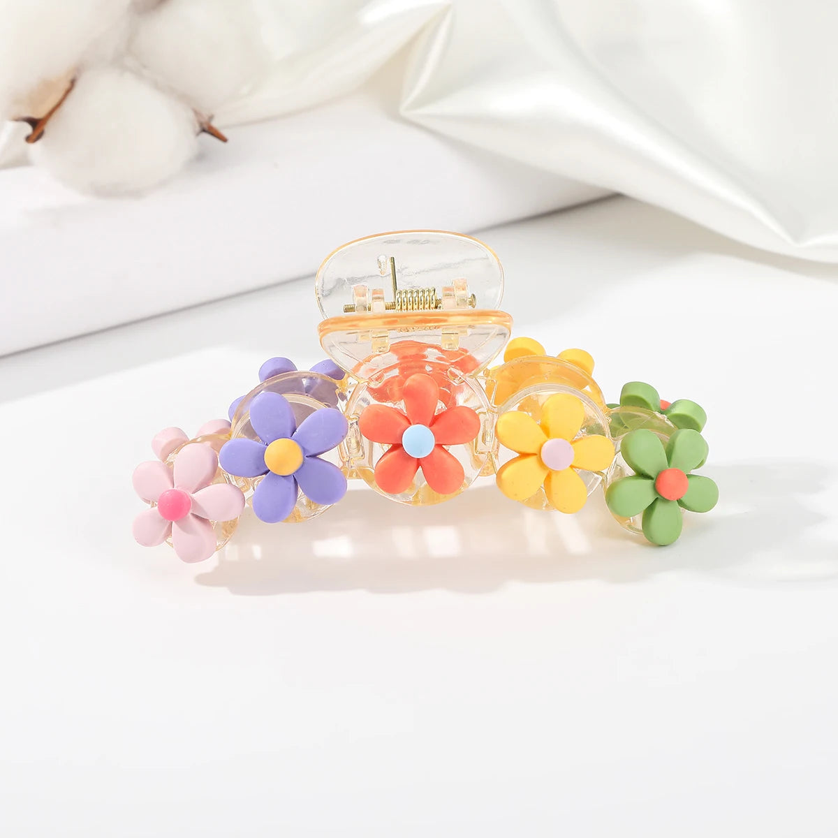 Sweet Flower Hair Claw Clip – Cute Ponytail Hairpin for Women