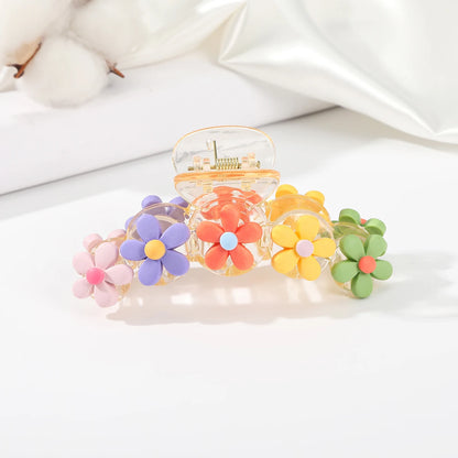 Sweet Flower Hair Claw Clip – Cute Ponytail Hairpin for Women