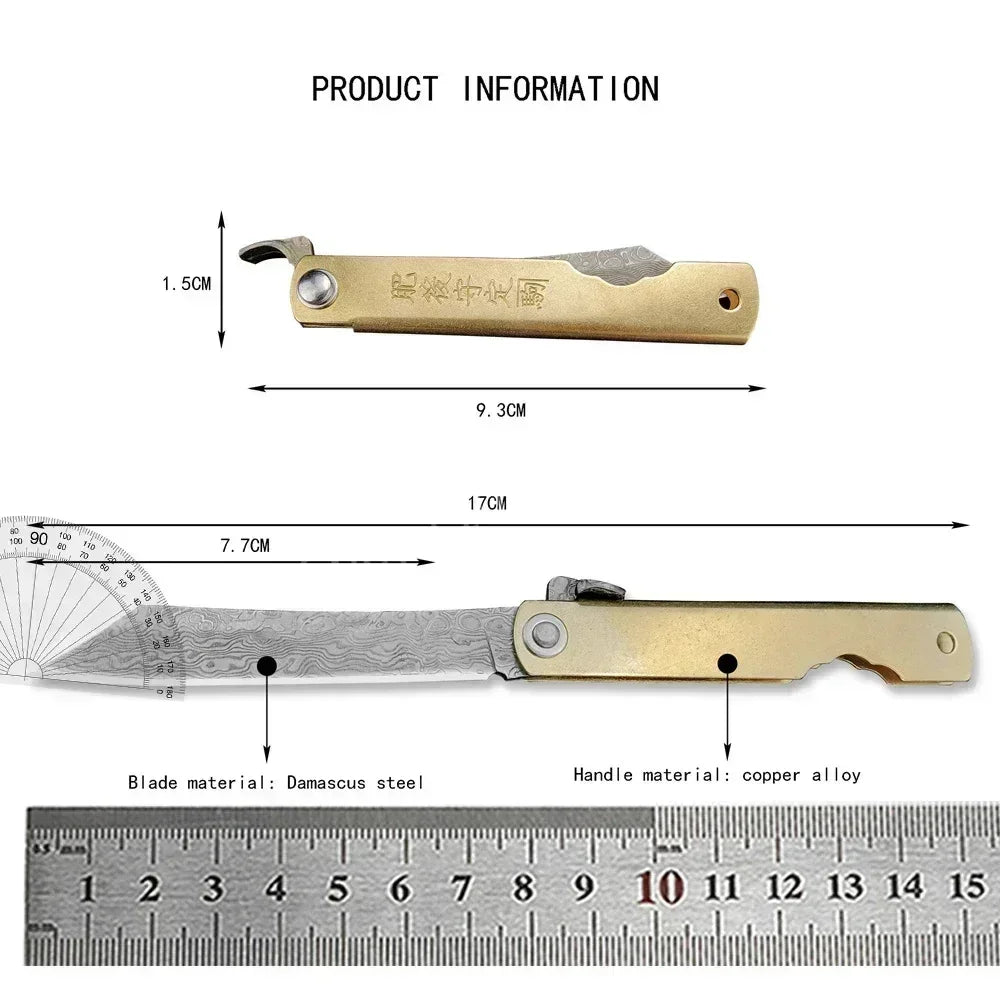 Higonokami Japanese Forged Steel Folding Knife – Outdoor Pocket Survival & EDC Tool