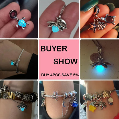 925 Sterling Silver Chameleon Luminous Butterfly Charm Bead – DIY Jewelry