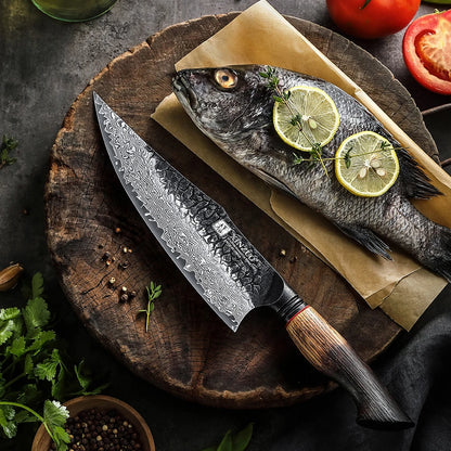 XINZUO 8.6-Inch Damascus Chef Knife – 67-Layer Hand Forged, 60 HRC, Gift Box