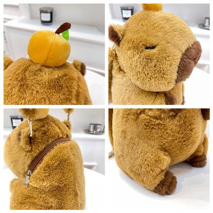 Cute Soft Plush Capybara Backpack Girl Fashionable Crossbody Bag for Women Kawaii Shoulder Bag for Children Gifts for Girlfriend - BeeTrendyShop.COM