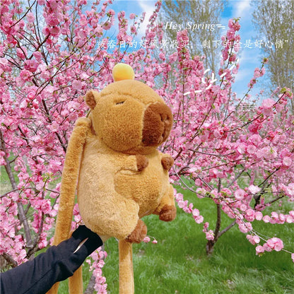 Cute Soft Plush Capybara Backpack Girl Fashionable Crossbody Bag for Women Kawaii Shoulder Bag for Children Gifts for Girlfriend - BeeTrendyShop.COM