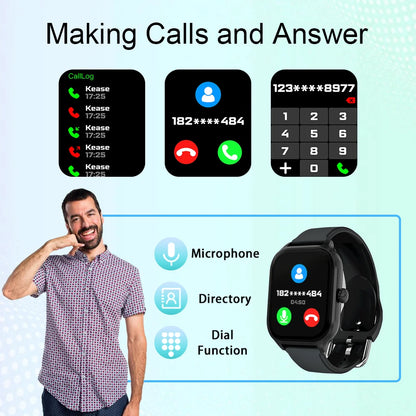 LAXASFIT H9 & H6 Smartwatch – Dial to Answer Calls, Heart Rate, Blood Oxygen, Bluetooth