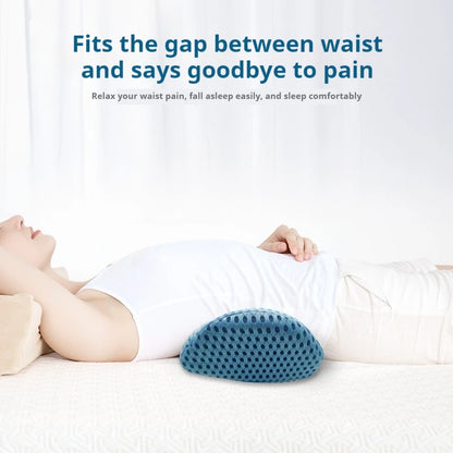 Breathable Memory Foam Lumbar Support Cushion – Car Seat, Bed & Office Waist Pillow