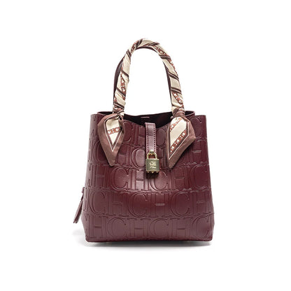CH Large Capacity Handbag Luxury Brand Temperament Letter Print with Lock Design 2025 Trendy Women's Crossbody Bag - BeeTrendyShop.COM
