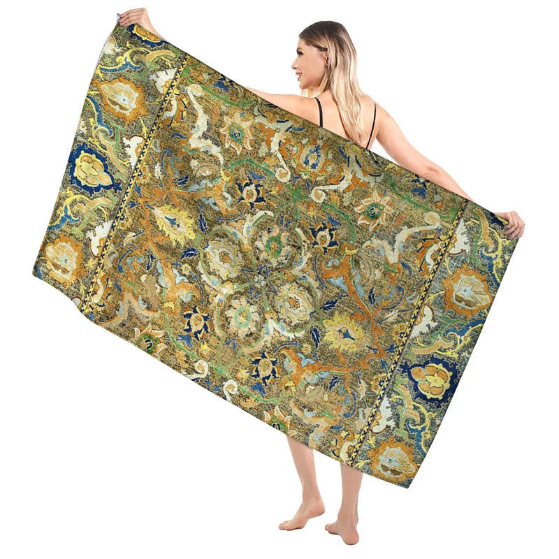 Quick-Dry Microfiber Beach & Bath Towel – Lightweight, Super Absorbent