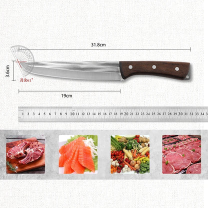 Forged Kitchen Boning & Fillet Knife – Chef Slicing Knife for Fishing & Grilling
