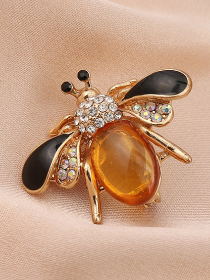Bee Brooch Pin – Zinc Alloy Rhinestone | Women's Fashion Jewelry