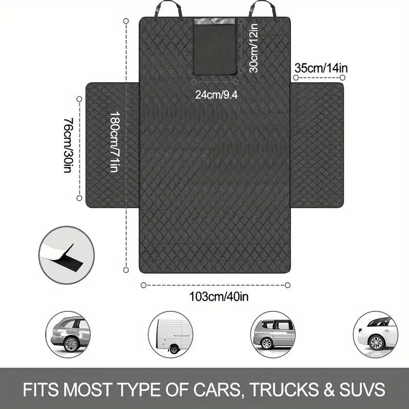 Waterproof Dog Car Seat Cover for SUV – Wear-Resistant, Non-Slip & Easy to Install