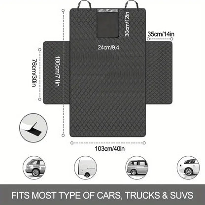 Waterproof Dog Car Seat Cover for SUV – Wear-Resistant, Non-Slip & Easy to Install