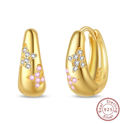 Pandach 925 Silver Pearl Bee Star Moon Stud Earrings – Trending Fashion Jewelry for Women