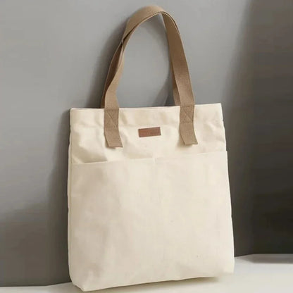1Pc Women's Tote Bag Canvas Sewing Thread Large Capacity Advanced Sense Handbag Convenient Practical Female's Commuter Bag - BeeTrendyShop.COM