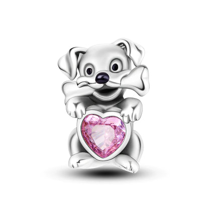 Silver Cute Animal Charm Bead – Penguin & Avocado Dangle Pendant for Bracelets