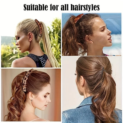 Banana Fish-Shaped Hair Clip – Solid Color Ponytail Barrette for Women