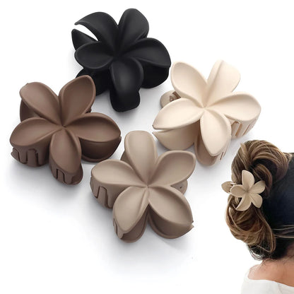 Large Flower Hair Claw Clip – Matte Sweet Barrette for Women & Girls