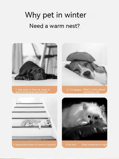 Extra Large Dog Bed - Winter Warm House-Style Bed with Removable Cover - BeeTrendyShop.COM