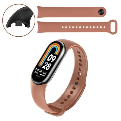 Silicone Sport Watchband for Xiaomi Mi Band 8 & 9 NFC – Waterproof Replacement Strap