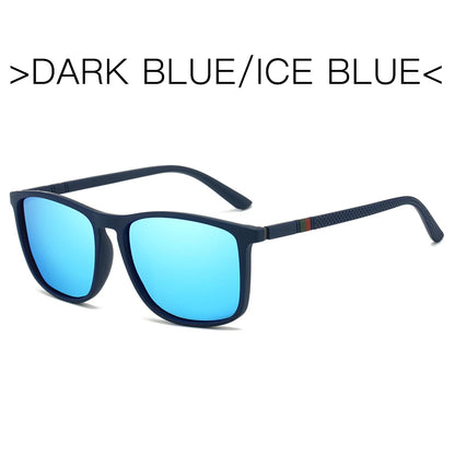 Men's Polarized Sports Sunglasses – UV400 Mirror Square Fishing Eyewear