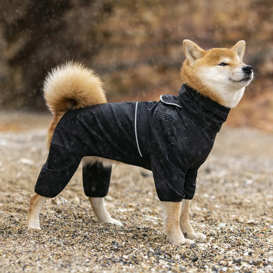 4-Leg Waterproof Dog Raincoat for Medium & Large Breeds
