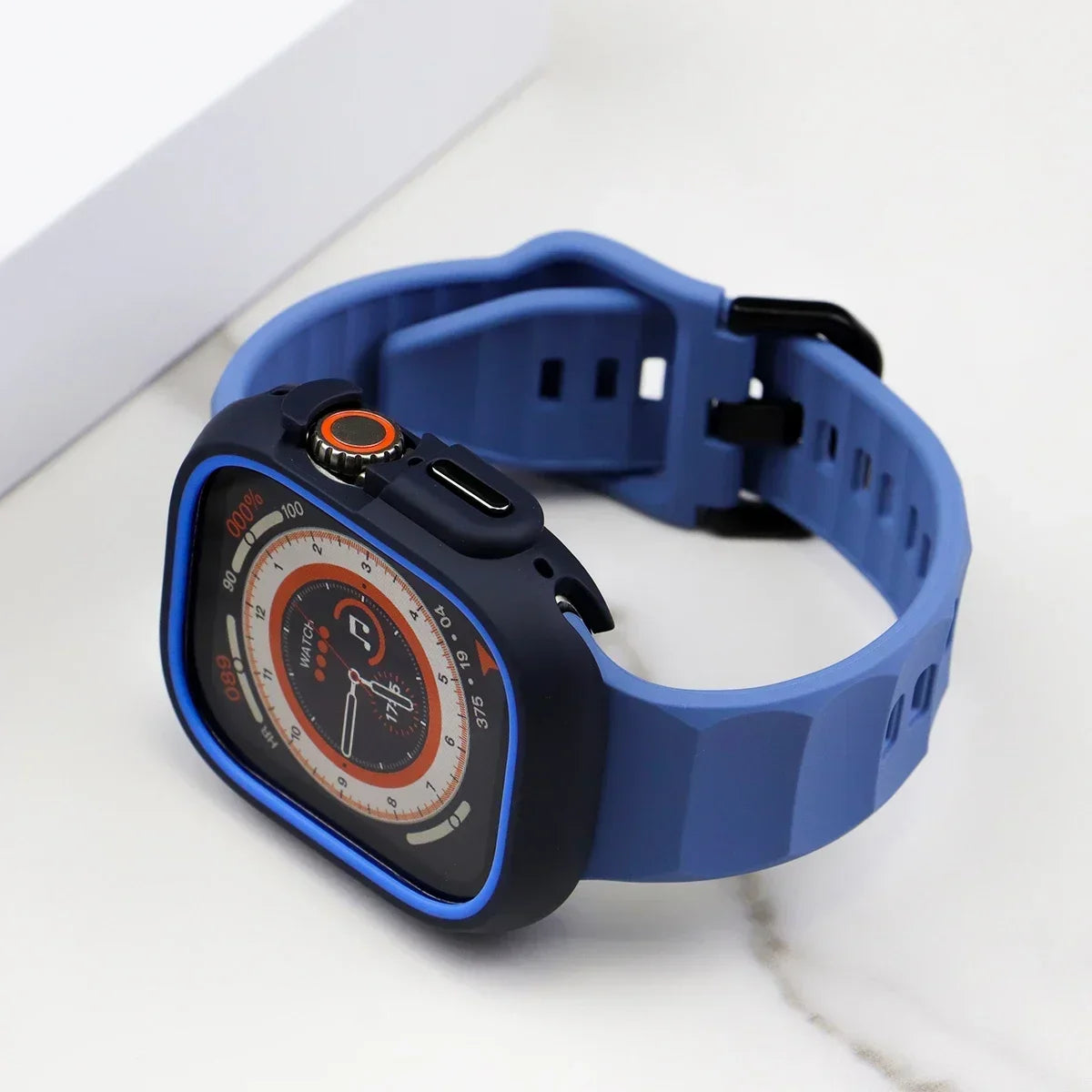 Silicone Sport Strap+Case for apple watch 9 8 7 6 SE 5 Ultra 2 Belt Bracelet Iwatch Series 49mm 45mm 41mm 44mm Protective Cover - BeeTrendyShop.COM
