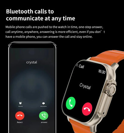 LAXASFIT T900 Ultra Smartwatch – Bluetooth Call, Heart Rate Monitor, Message Alert, Sport Watch