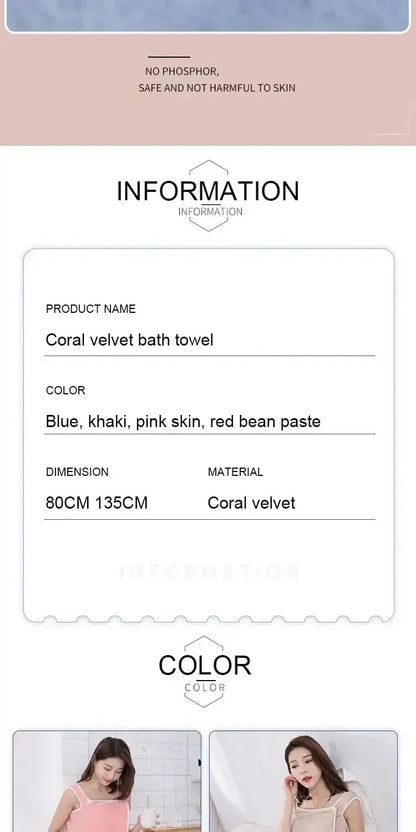Womens Bath Towels Girls Wearable 140*85Cm Fast Drying Bathing Beach Spa Bathrobes Wash Clothing, Shower Bath And Gym Towel - BeeTrendyShop.COM