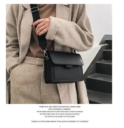 Crossbody Bag PU Leather Fashion Bags for Women Travel Handle Handbag Fashion Shoulder Messenger Bag Ladies Small Flap Bag - BeeTrendyShop.COM