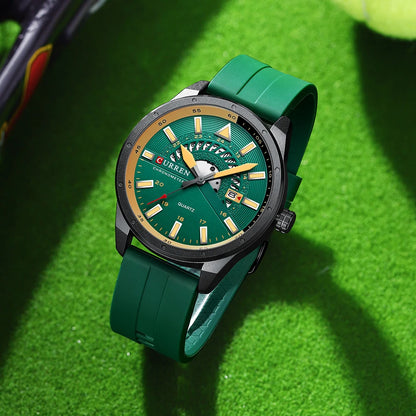 CURREN Fashion Men Watch Top Brand Luxury Waterproof Sport Mens Watches Silicone Automatic Date Military Wristwatch - BeeTrendyShop.COM