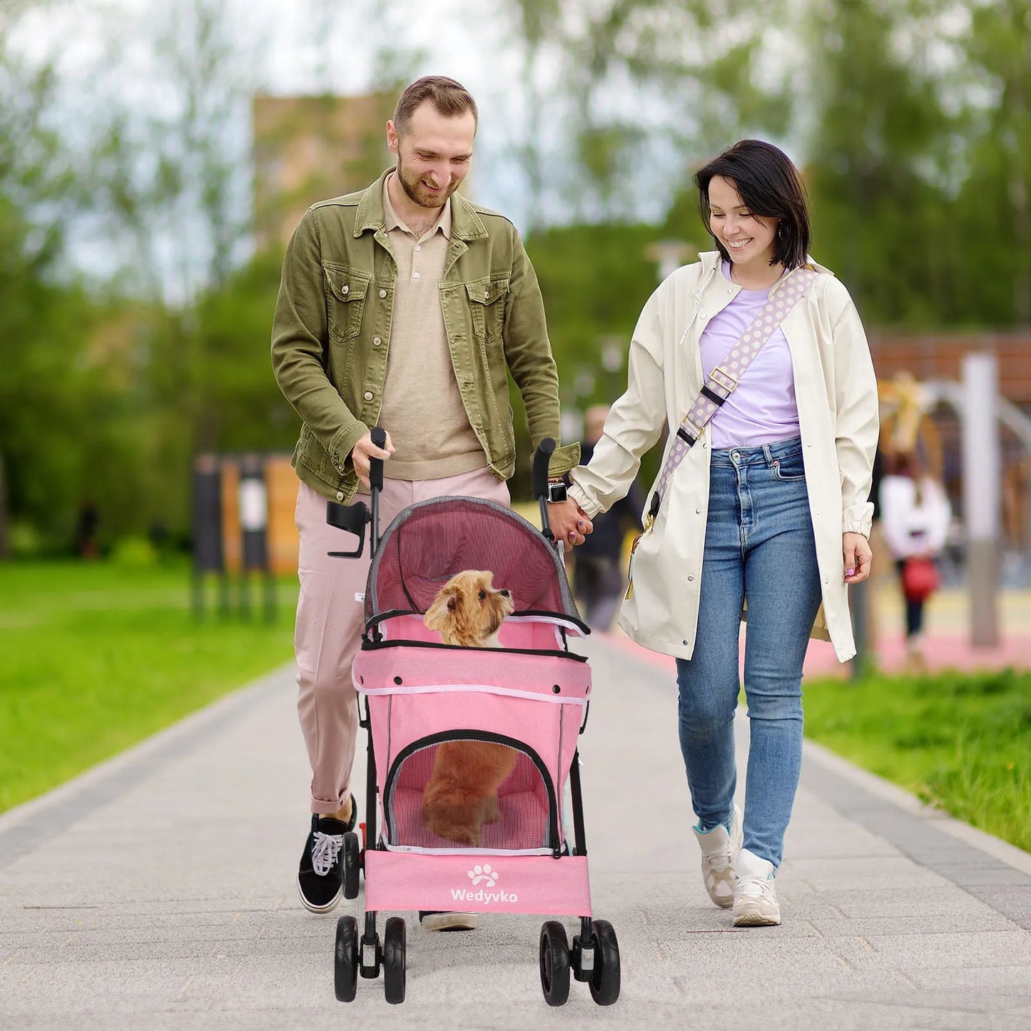 Portable Pet Stroller - Breathable Carrier for Small Dogs & Cats