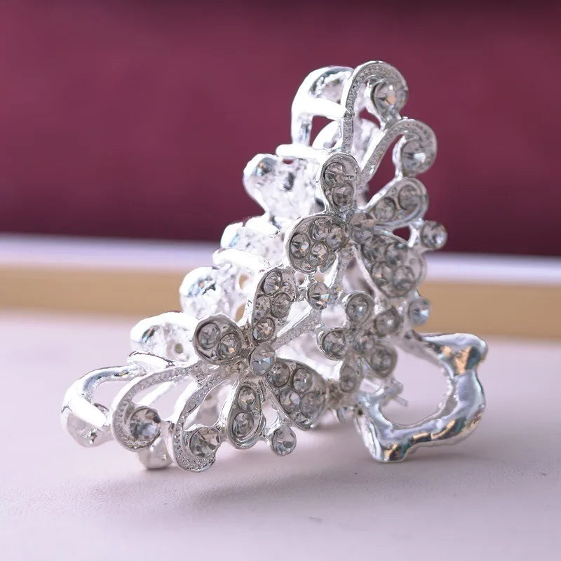 Large Frosted Square Hair Claw Clip – Solid Color Barrette for Women & Girls