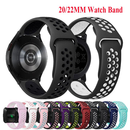 20mm 22mm Silicone Band For Samsung Galaxy Watch 4 Strap Correa Amazfit Bip 3/GTS/2/2e/3/2 Mini GTR 2e 3 GT2 Pro Bracelet GT2E - BeeTrendyShop.COM