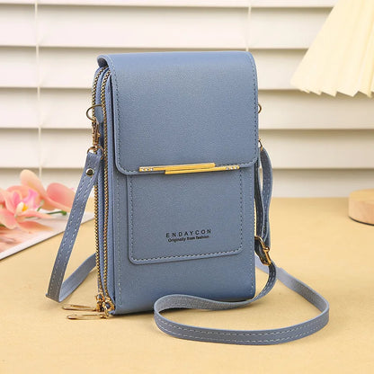 Crazy Bag Fashion Touch Screen Lock Cell Phone Bag Women's Mobile Phone Card Holder Crossbody Shoulder Bag - BeeTrendyShop.COM