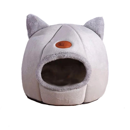 Winter Cozy Cave Bed - Deep Sleep Pet Nest for Cats and Small Dogs - BeeTrendyShop.COM