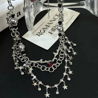Multilayer Flower Pendant Clavicle Chain Necklace – Trendy Choker for Women
