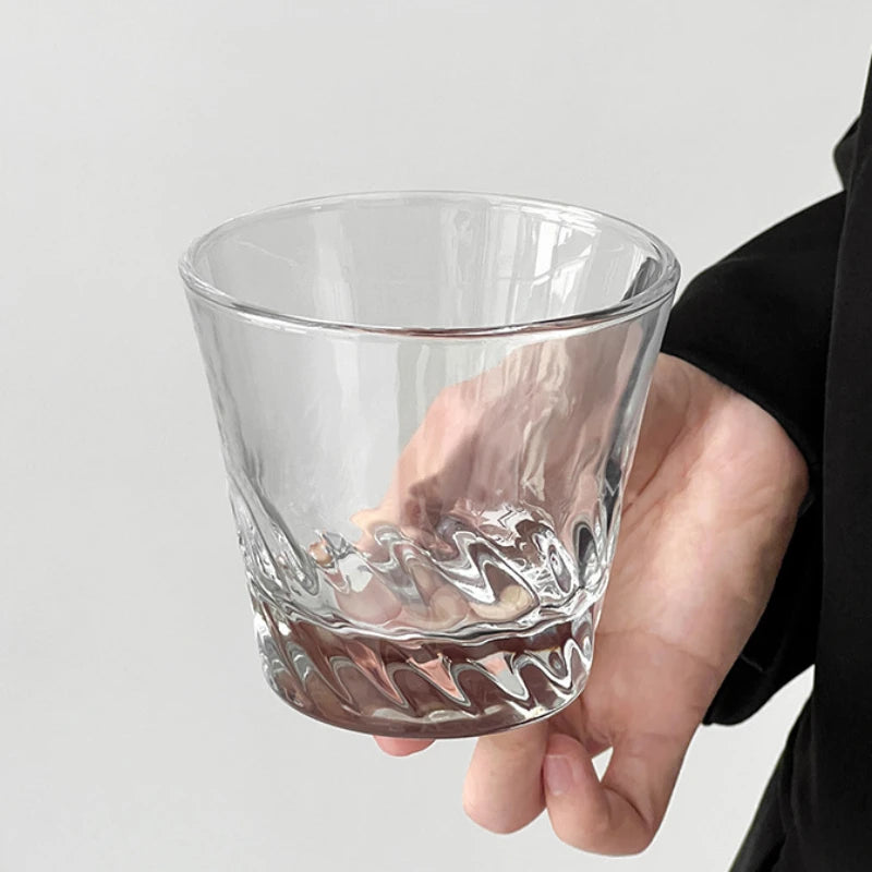 2pcs Vintage Transparent Drinking Glasses Set – Bar Cocktail & Whiskey Glasses