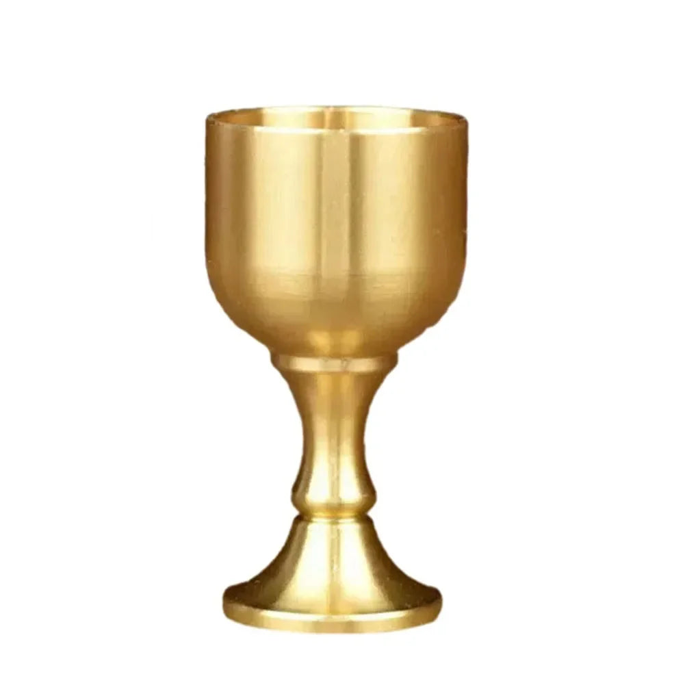 Gold Brass Wine Cup – Anti-Rust High Foot Stemware for Weddings & Parties