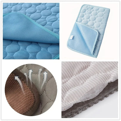 Summer Cooling Mat for Dogs & Cats - Extra Large Pet Cooling Pad - BeeTrendyShop.COM