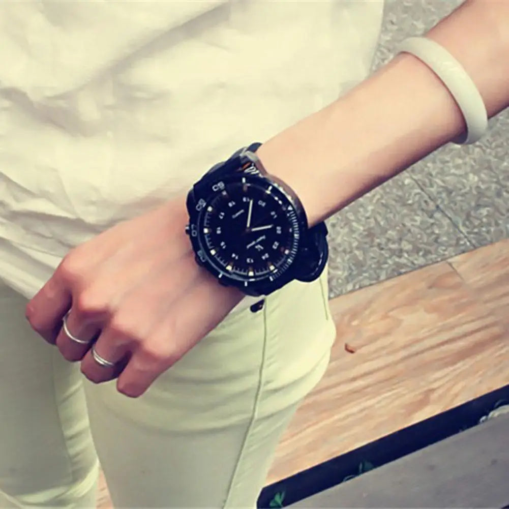 Times Unisex Women Men Wristwatch Sports Watches Outdoor Fashion Quartz Watch Large Round Dial Wristwatch - BeeTrendyShop.COM